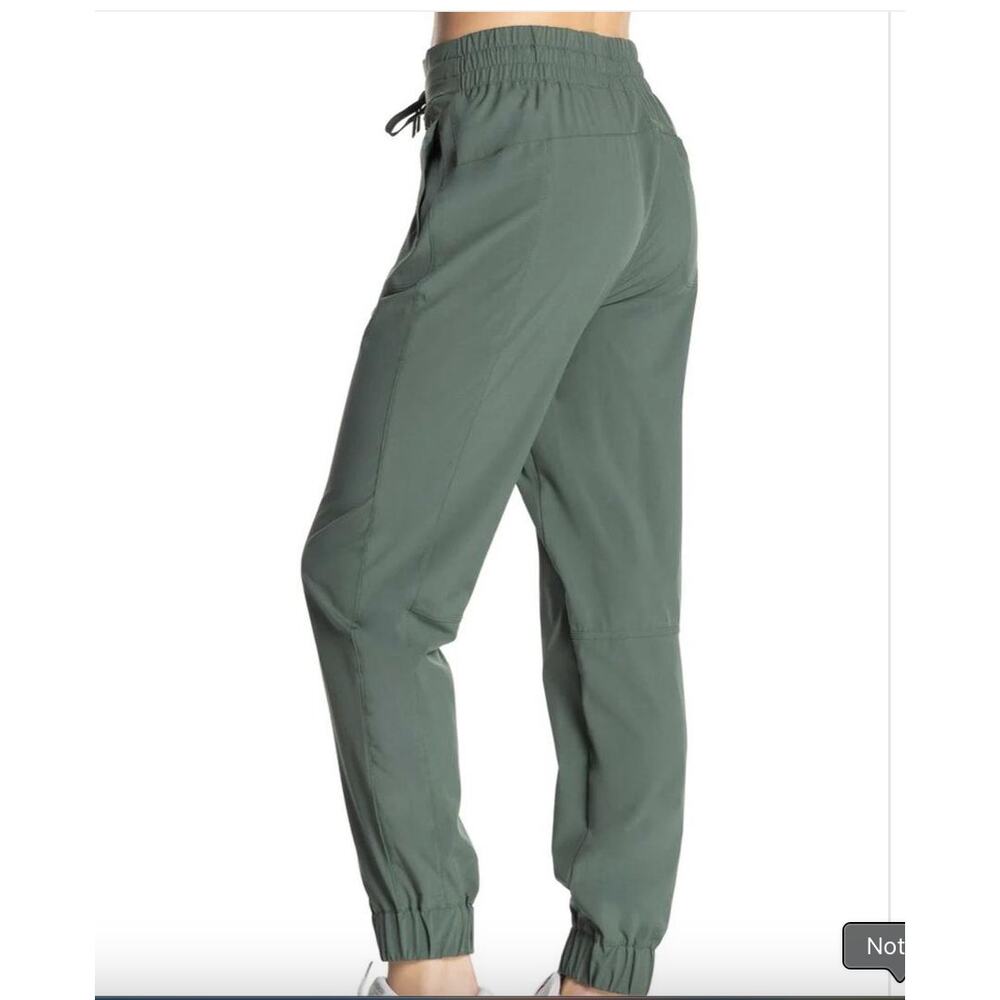 EDDIE BAUER NWOT Track Stripe Mid-rise Woven Jogger Pants M Agave Green